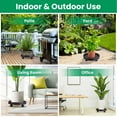 thumbnail image 3 of 4 Pack 12.8" Black Rolling Plant Stand with Caster TeqHome Round Movable Planter Dolly Tray Pallet Outdoor Indoor Tree Flower Stand Planter, 3 of 12