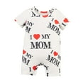 thumbnail image 3 of Ropa de verano para bebé, transpirable, cuello redondo, informal, con estampado de letras. 12 a 18 meses, 3 of 9