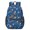 Boxer and Dog Paw Print Blue Pattern, variant on Boston Terrier and Sun Gray Pattern 17" Waterproof Oxford School Backpacks for Teens, S-Shape Padded Straps, for School, Travel, Hiking, Camping