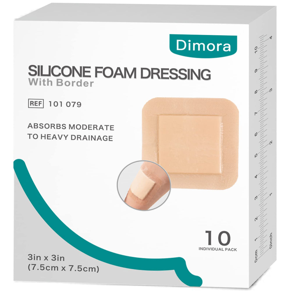Dimora Silicone Foam Dressing with Border Adhesive Waterproof Wound