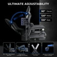 thumbnail image 4 of Seenda Massage Gaming Chair, Mesh Office Chair, Ergonomic Home Computer Desk Chairs with High Back and Footrest, 90-135° Tilt Lock Big and Tall Video Gaming Chair for Adults and Kids, 4 of 10