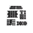 thumbnail image 1 of Car Interior Repair Button Repair Sticker White Lettering Black Overlay High Grade Material Light Penetration Reduction, 1 of 10