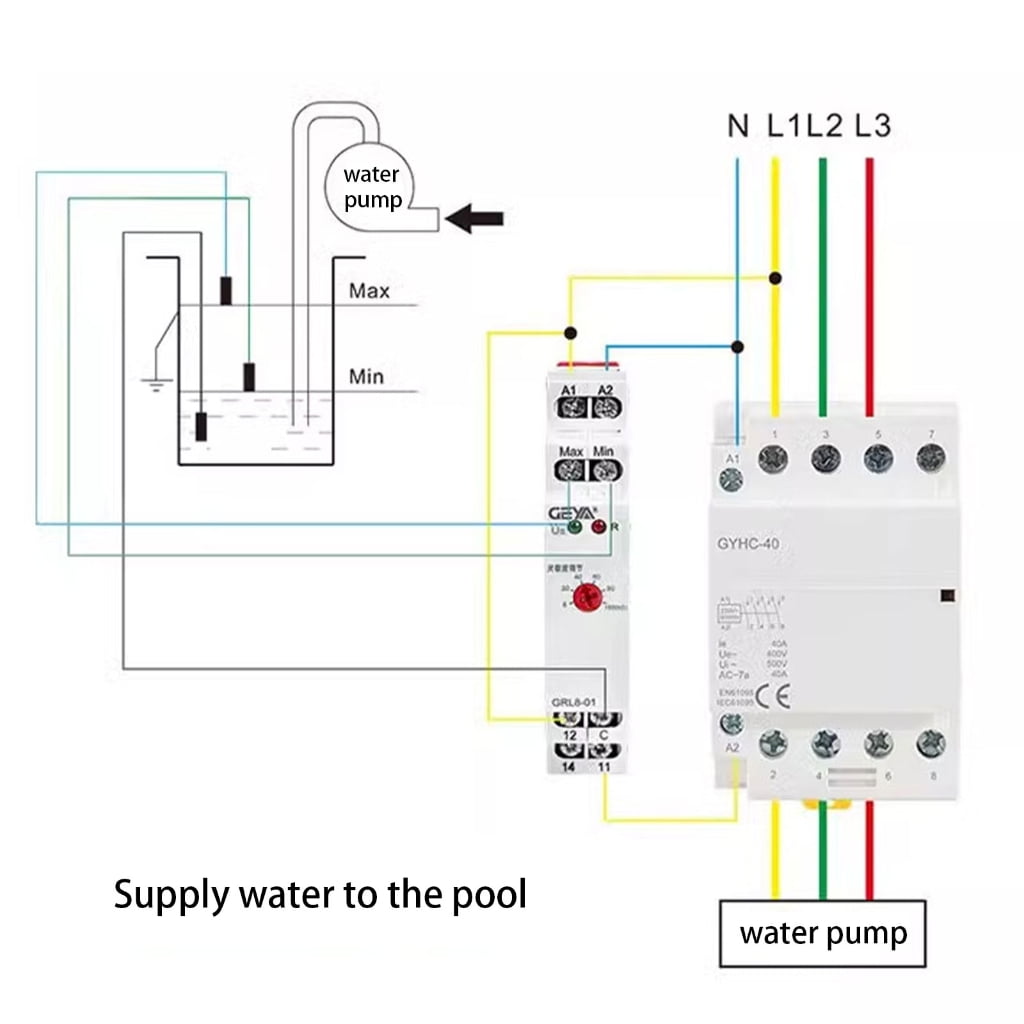 Electronic Liquid Level Controller DIN Rail Mount Liquid Time Control Relays