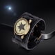 thumbnail image 5 of Reloj de pulsera con correa ancha de piel sintética y esfera grande para San Valentín. Negro, 5 of 7