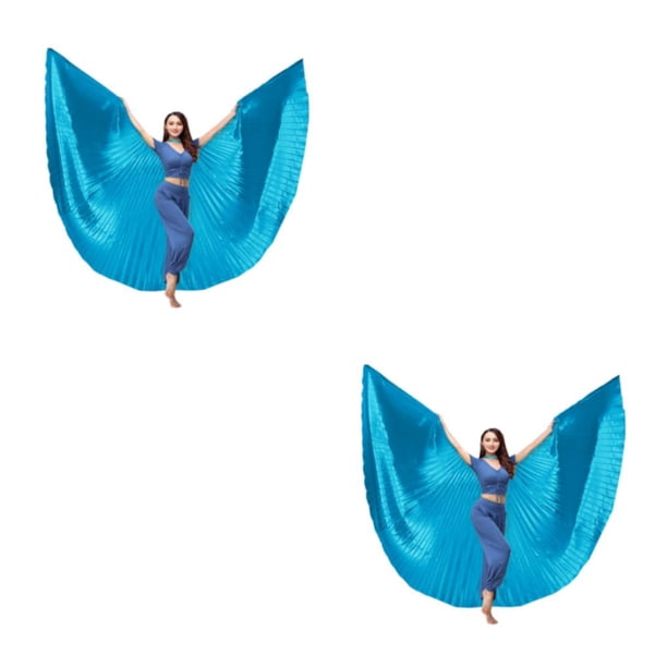 Matsuzay Ala de danza del vientre con palo telescópico Disfraces para adultos Damas Accesorios de baile profesional Espectáculos de Halloween Type6 NO6