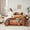 Brown Orange Tan, variant on Manfei Western Farmhouse 7pcs Bedding Comforter Set,Orange Pumpkin Queen Bedding Sets,Hello Fall Queen Sheet Sets For Child,Ultra Soft Home Decor Reversible