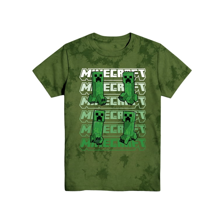 Minecreeper Squared All Over Print Boys Button Up Short