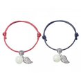 thumbnail image 2 of 2 pulseras luminosas de cuero sintético ajustables unisex de moda con colgante de cuerda pulsera de la amistad, 2 of 12