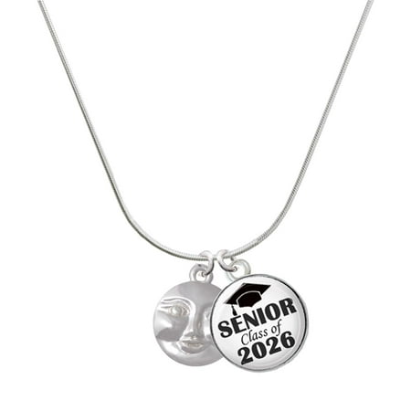 Delight Jewelry Silver-tone Happy Moon – Silvertone Senior Class of 2026 Dome Necklace 18 Delight Jewelry Silver-tone Happy Moon – Silvertone Senior Class of 2026 Dome Necklace 18