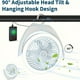thumbnail image 1 of Outdoor Caming Fan Rechargeable Desk Fan For Bedroom, Battery Operated Outdoor Portable Camping Fan With Light, 3 Speed Adjustment Desk Fans Small Quiet For Office Home, 1 of 4
