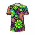 thumbnail image 5 of Vintage 60S 70S Hippie Gym T-Shirt Flower Power Print Harajuku T-Shirts Male Street Style, 5 of 5