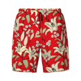 thumbnail image 5 of Rocae Lilies Flowers for Men's Swim Trunks Quick Dry With Two Side Pockets and One Lined Patch PocketSmall, 5 of 9