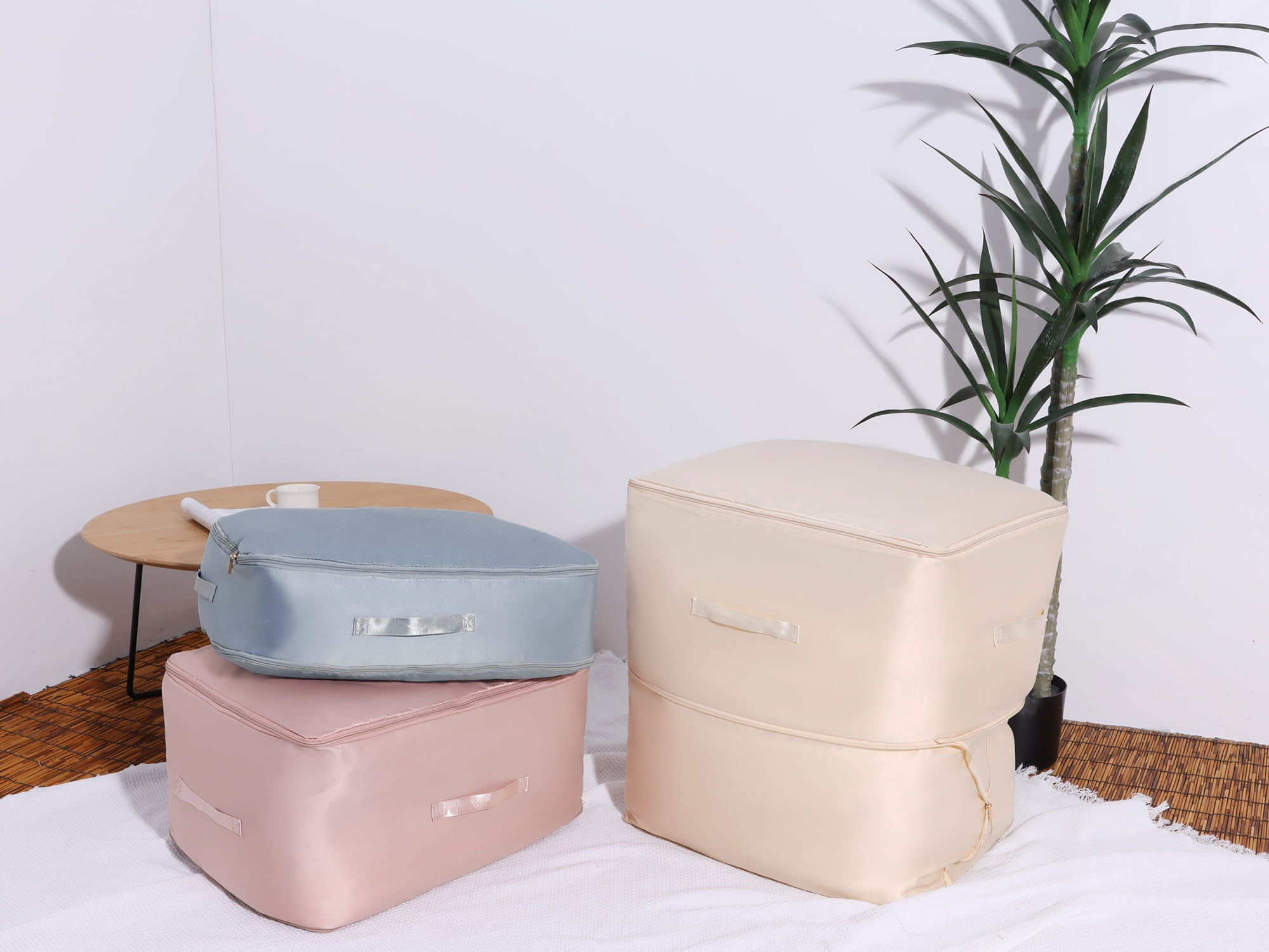 Unique Bargains 1 Pack Clothes Storage Bags Moving Bags Pink 21*16.5*12in