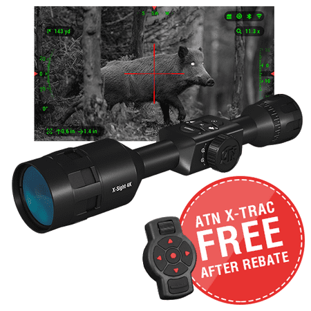 ATN X-Sight 4K Pro 3-14x Smart Day/Night Rifle Scope - Ultra HD 4K technology with Full HD Video, 18+ hrs Battery, Ballistic Calculator, Rangefinder, WiFi, E-Compass, Barometer, IOS & Android (Best Battery Saver App For Android)