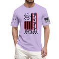 thumbnail image 2 of Hogleaql Mens Usa Flag Graphic Tshirt Crew Neck American Flag Print Short Sleeve T-Shirts Patriotic Fashion Independence Day Loose Fit Shirts Purple 2XL, 2 of 6