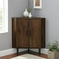 thumbnail image 2 of Bowery Hill MDF Dark Walnut Corner Cabinet Rectangular Contemporary 32"H Unassembled, 2 of 5