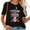 Black, variant on 6Th Birthday Girls Cowgirl Yeehaw Western Themed B Women's Stylish Graphic Tee: Perfect Addition to Your Wardrobe
