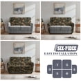 thumbnail image 5 of TSOVTHRID Forest Camo Pinecone Print Loveseat Sofa Cover for 2 Seat Sofa Recliner Loveseat Cover 6-Piece Stretch Couch Cover Washable Furniture Protector for Dog Pet, 5 of 7