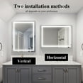Accreate 48" x 36" LED Bathroom Mirror Dimmable AntiFog Wall Mounted