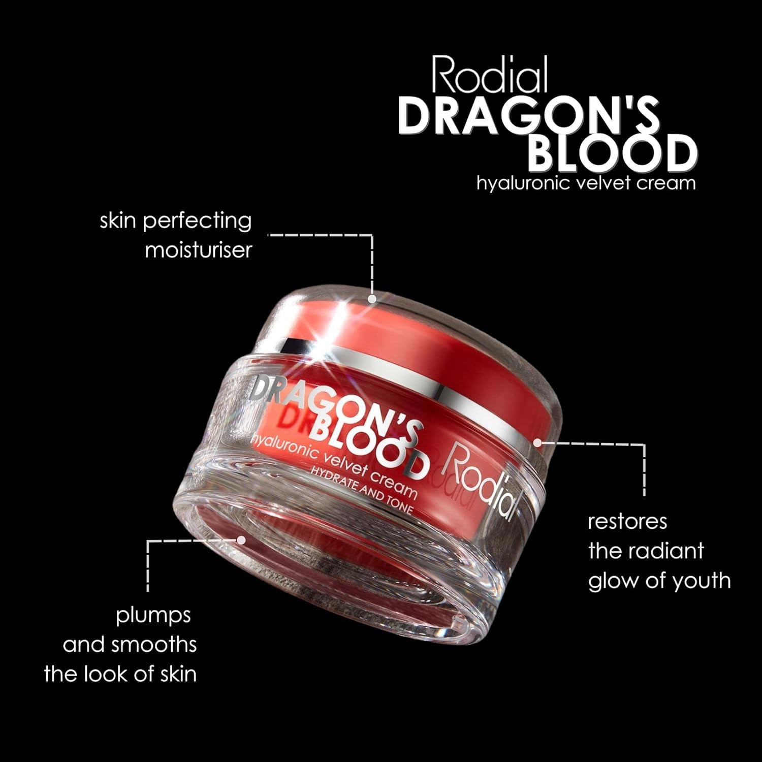 Rodial Dragons Blood Hyaluronic Velvet Facial Cream 50ml