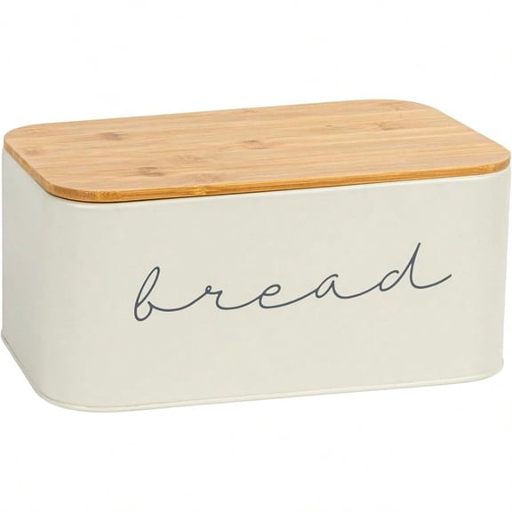Bloomingville Metal Bread Bin with Bamboo Lid