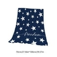 thumbnail image 3 of Dmlowu 4th of July Decorations Fleece Blanket 28x39" Extra Soft Blanket Memorial Day Decorations Bed Blanket Comfortable Warm Throw Blanket for Couch Travel Camping Living Room Home Decor, 3 of 7
