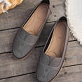 thumbnail image 5 of Women's Hollow Out Leather Loafers Slip On Walking Flat Barefoot Shoes Casual Non Slip Driving Walking Shoe Gray Size 6.5, 5 of 7