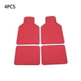 thumbnail image 1 of 4 Pieces Car Floor Mats Automotive Interior Liner Front and Rear Foot Pad Decorative Carpet Front Rear Decoration Washable Reusable Mat Wine Red, 1 of 9