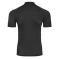 thumbnail image 5 of Mens Gym Muscle T-Shirts Short Sleeve 1/4 Zip Tee Quick Dry Wicking Moisture Workout Running Casual Athletic Tops (M, Black), 5 of 7