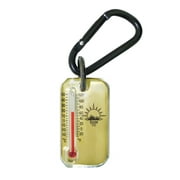 Brass Zip-o-gage - Zipperpull Thermometet for Jacket, Parka, or Pack | Outdoor Thermometer with Carabiner and Windchill Chart on Back