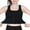 Black, variant on Miluxas Women's Large Size High Waist Front Zipper Sports Vest High Strength Shockproof Yoga Bra Cross Beautiful Back Fitness Underwear On Pink 14(XXXL)