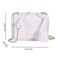 thumbnail image 2 of Bolsa De Hombro Bolsos cruzados para mujer, bolso cuadrado a la moda, cadena, bolso informal para mujer (blanco) Likrtyny Para Estrenar, 2 of 3