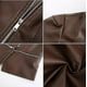 thumbnail image 3 of Dobladillo desmontable con cremallera informal de cuero para mujer disponible en 5 colores, 3 of 4