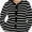 Black White, variant on Women's Striped Cardigan Sweater Trendy Long Sleeve Button Down Crew neck Cardigans