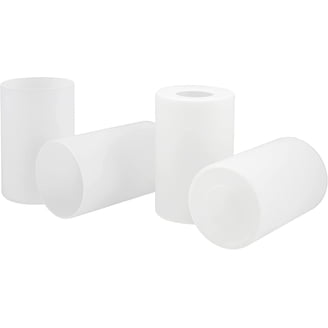 Aspen Creative Clear Glass Shade Set Of 3 – 5-1/8" D X 6-3/8" H, Center Hole 42mm, For Vanity, Wall, And Pendant Lights (Holder & Screws Not Included)