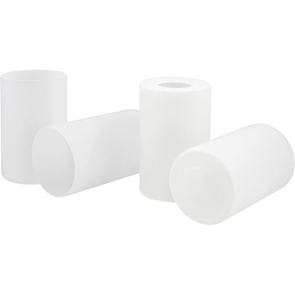 Aspen Creative 23613-04,Frosted Cylinder Glass Shade.3-1/2"Dia x 5-1/2"H / Center Hole:42mm.Set of 4.