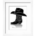 thumbnail image 2 of Cowboy Boot And Western HatBlack Graphic Image On White, Figurative World Culture Framed Art Print Wall Art by GeraKTV Sold by ArtCom, 2 of 6