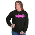 thumbnail image 3 of XOMG POP Electric Lighting Bolt Logo Women Crewneck Sweatshirt Brisco Brands S, 3 of 6