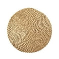 thumbnail image 2 of Jute Placemats- Round Woven Natural Fiber Place Mats for Dining Table, Heat Resistant & Non- Farmhouse Decor, Braided Rattan Style Mats for Hot Dishes Bowls & Plates, 2 of 4