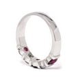 thumbnail image 3 of 1/2 Ct Ruby & Diamond Five Stone Bar Set Wedding Anniversary 14K White Gold Ring, 3 of 3
