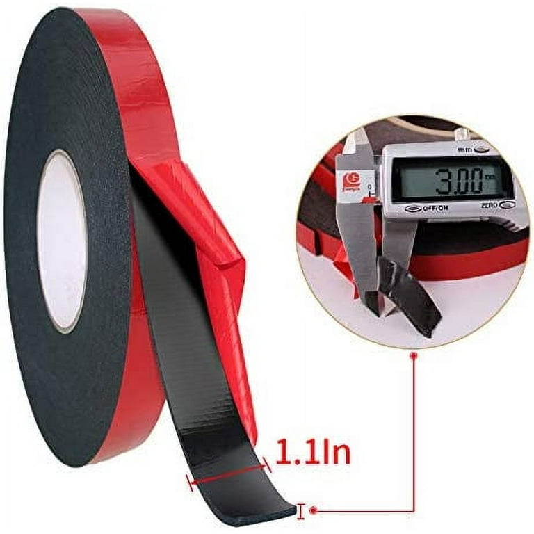 PE Foam Double-Sided Adhesive Tape -Outdoor and Indoor Super Strong Foam  Tape for Automotive Mounting，Decorative and Trim，Car Trim Tape，Photo Frame