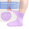 thumbnail image 2 of Non Slip Socks for Women, PUTUO Grip Socks, Cotton Crew Socks for Women, Ideal for Yoga, Pilates, Hospital, 5-Pair, 2 of 7