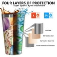 thumbnail image 3 of 16oz Tumblers Fall Pumpkins Leaves Pattern Stainless Steel Vacuum Insulated Double Wall Travel Tumbler Cups Mug with Lid and Straw,Cleaning Brush for Coffee,Tea, 3 of 4