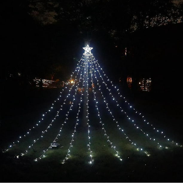 Luces Led Luces De Cascada Luces De Árbol Colgantes De Navidad Luces De Meteoros Jardín
