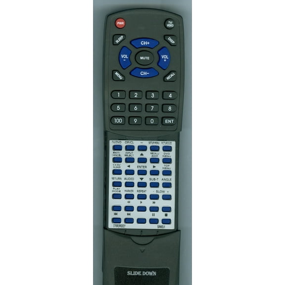 Replacement Remote for SANSUI RT076R0RG021, 076R0RG011, 076R0RG021, SLEDVD198, SLEDVD198A, HDLCDVD328, SLEDVD198B, SLEDVD329, HDLCDVD328B, HDLCDVD265