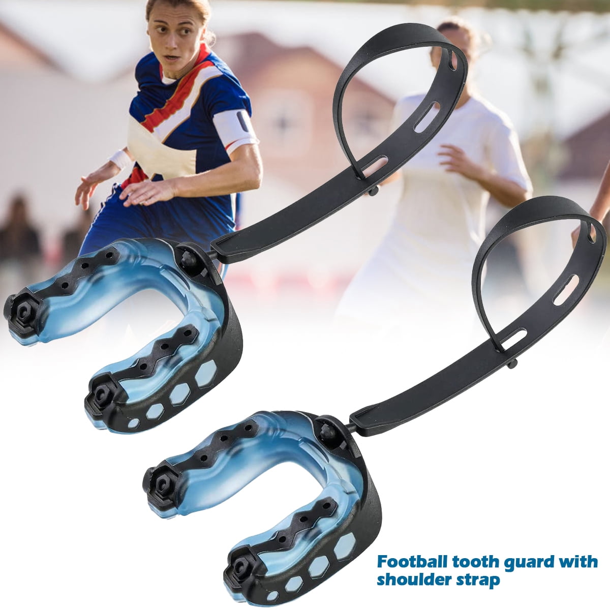 Dznils 2pcs Professional Football Mouth Guard Kids Sports Mouth Braces