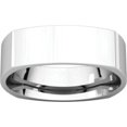thumbnail image 4 of 6mm Square Comfort Fit Band in 14k White Gold - Size 6.5, 4 of 9