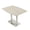 Lakeland Salt w/Silver Base, variant on 45" Small Boat Bistro Height Table Double Metal Base Bar Table