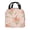 Blush Pink Tulip Floral, variant on Blue Rose Floral Lunch Bag Thick Aluminum Foil Cooler Tote for Women Work Picnic Gift