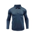 thumbnail image 4 of HBFAGFB Long Sleeve Work Shirts for Men Fashionable Comfortable Lapel Button Down Tops Blue Size L, 4 of 6